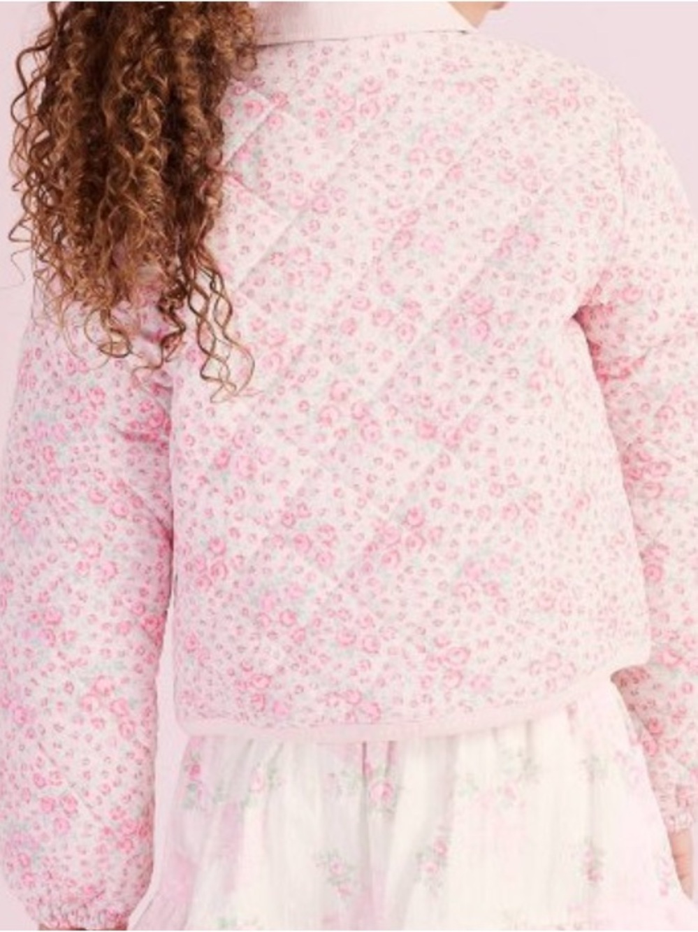 LoveShackFancy NWT Charlotte Quilted Floral Girls Jacket - Picture 6 of 7
